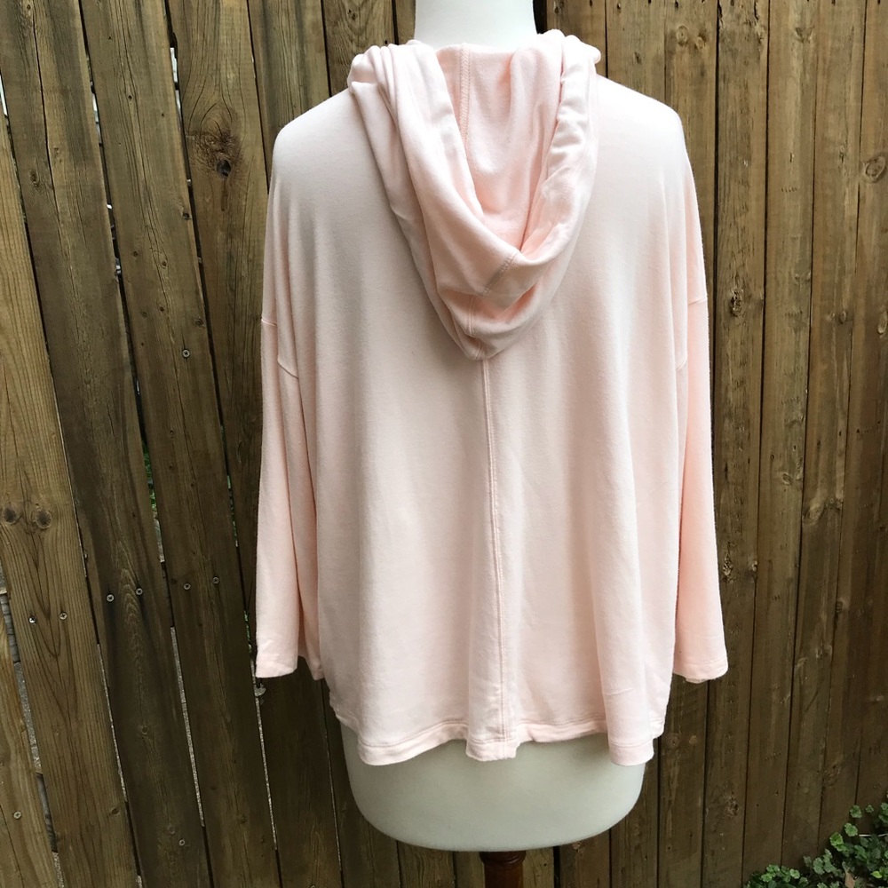 Lou & Grey Blush Pink Cropped Pullover Hoodie - Picture 4 of 6